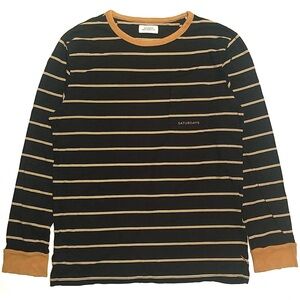 Saturdays New York City Black and Tan Long Sleeve Shirt